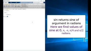 How MATLAB sin gives sine of arguments in radians