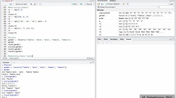 آموزش نرم افزار R - معرفی object - ادامه vector و factor (بخش دوم)