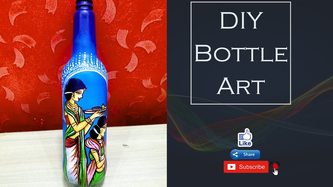Bottle Art With Figure| DIY Bottle Art | Bottle Painting | DIY | Best ...