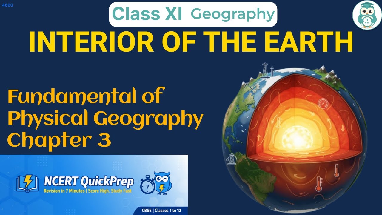 INTERIOR OF THE EARTH | Class 11 Geography Chapter 3 | CBSE NCERT | Quick Revision in 7 Mins