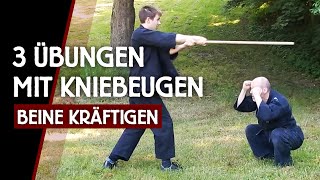 3 Übungen mit Kniebeugen für Stärkung der Beine im Ninjutsu und Kampfkunst [anstrengend] screenshot 5