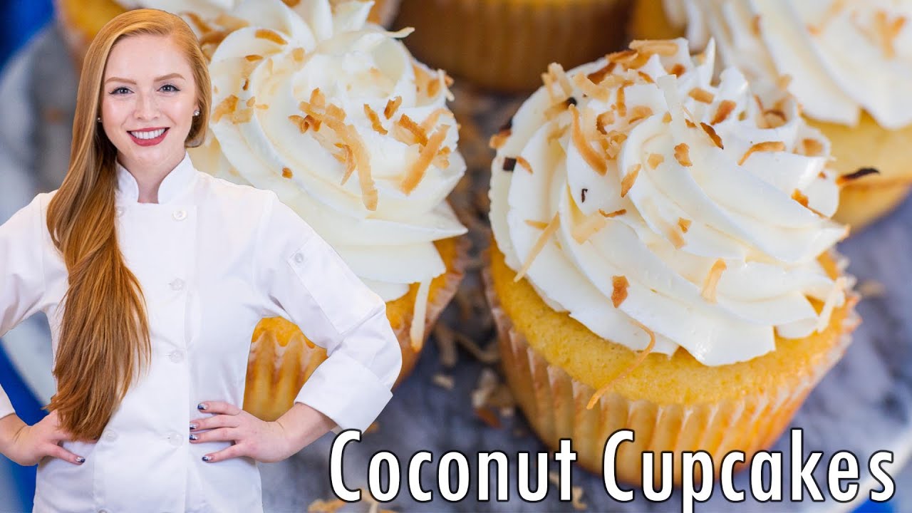 Easy Coconut Cupcakes with Italian Coconut Buttercream!! Great for parties!