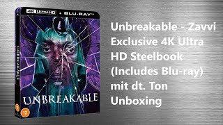 Unbreakable - Zavvi Exclusive 4K Ultra HD Steelbook (Includes Blu-ray) mit dt. Ton Unboxing Deutsch