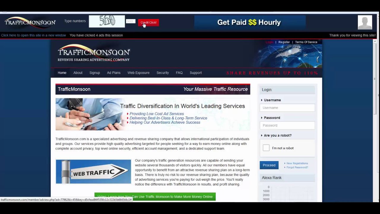 Traffic Monsoon Great Paid Traffic Exchange/Rotator