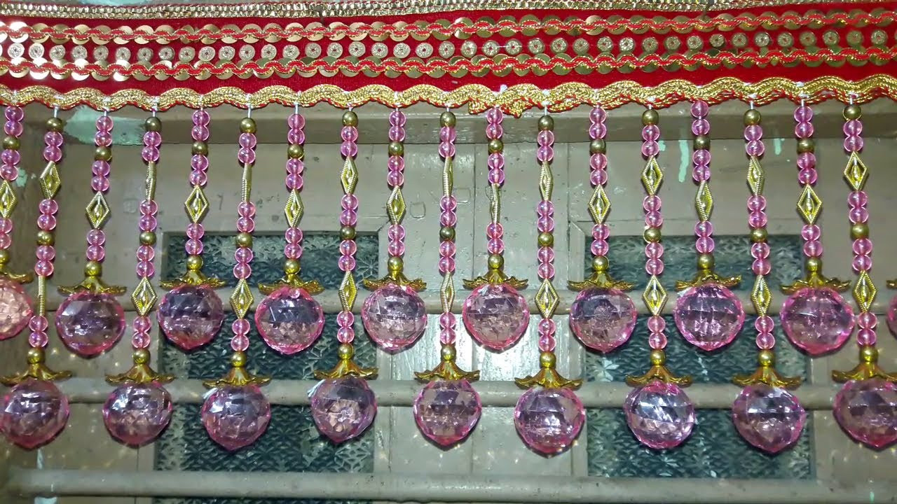 How To Make Crystal Beads Toran For Christmas Decorations || DIY Home Decor Idea