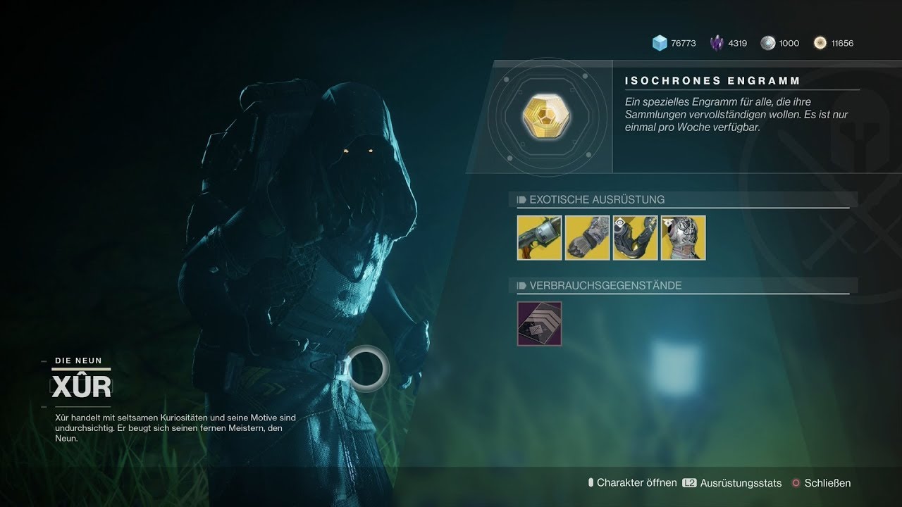 D2 Forsaken 576 Xur 09 11 18 Standort Inventar Waffe Der Prospektor Hd Ps4 Youtube