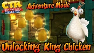 How to find the 5 Golden Eggs | Unlocking King Chicken in Adventure Mode | CTR Nitro-Fueled