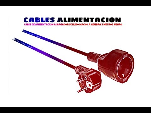 Video de Cable de alimentacion alargador Schuko macho a hembra 3 M Negro