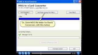 MSG to vCard Converter to Convert MSG files to VCF with Batch Mode MSG to vCard Converter to Convert MSG files to VCF with Batch Mode