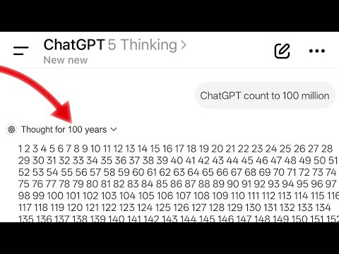 Telling ChatGPT to count to 100 million 🔥😲