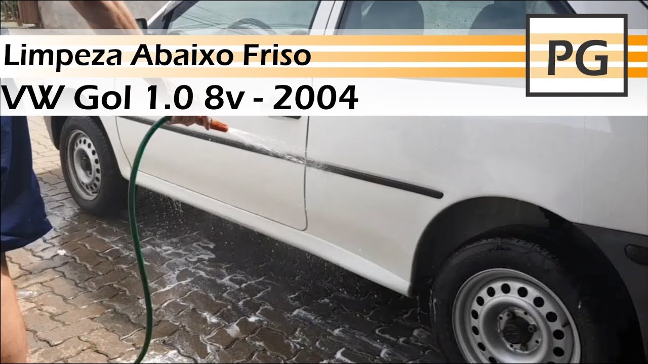 VW Gol 1.0 8v 2004 - Limpeza Abaixo do Friso e Quadro Portas