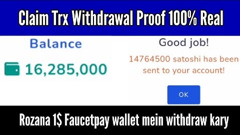 Take withdraw from Claim Trx to faucetpay wallet | Withdrawal Proof Troncoin | Crypto money BTC
