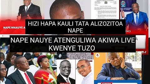 KAULI TATA ZILIZOMPOZA NAPE NAUYE KUTENGULIWA UWAZIRI,HIZI HAPA ATENGULIWA AKIWA LIVE KWENYE TUZO
