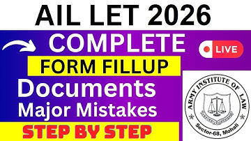 AIL LET 2026 Application Form - AIL LET Registration 2026| How To Fill AIL LET 2026 Application Form