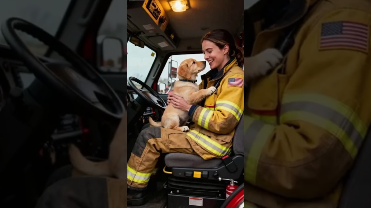 Golden Retriever Puppy Saves Firefighter! 