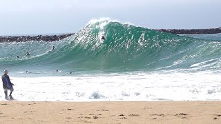 The Wedge - Solid swell builds quickly !!! 2 Kooks & Lowers !!!
