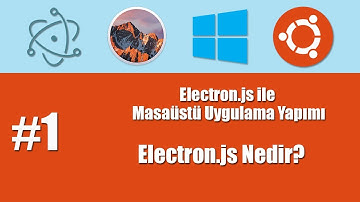 Electron.js ile Masaüstü Uygulama Yapımı #1 - Electron.js Nedir? Electron.js ile Proje Oluşturmak