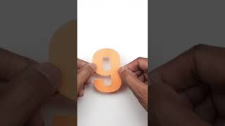 Celebrity Easy Paper Number Cutting "9" Without Template #Shorts Net Worth