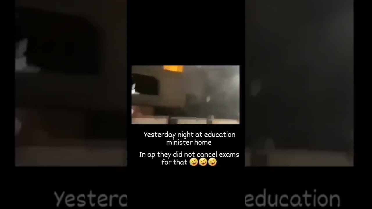 ap students protest against exams at  educational minister audimulapsuresh's house
