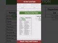 Filter Function in MS Excel #youtubefeed #ytshorts #excel #youtubeshorts #exceltips #filterfunction