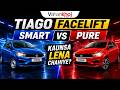 Tata Tiago Facelift Smart vs Pure Full Comparison | Kaunsa Variant Lena Chahiye?