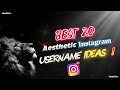 Best 20 Aesthetic Instagram username ideas || Popular Instagram username || Attitude username
