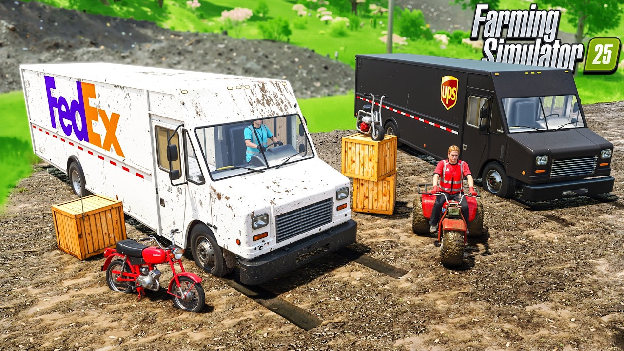 FEDEX VS UPS SHIPPING WARS | FARMING SIMULATOR 25