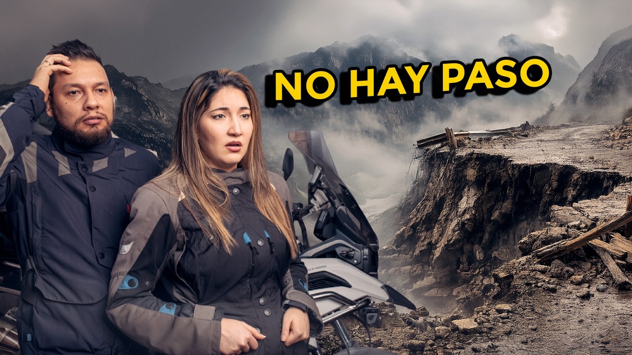 La carretera desapareció antes de llegar a la Laguna Parón