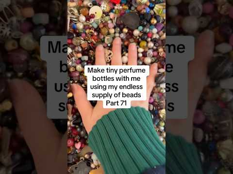 Part 71 of making tiny perfume bottles out of beads! @Armani #perfume #beads #miniature #diy