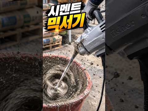 마구마구 비비세요#shorts#fisher#믹서드릴#교반기#<strong>시멘트</strong>#몰탈#페이트#미장
