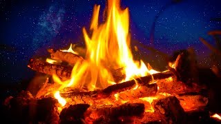 Campfire \& River Night Ambience 10 Hours | Nature White Noise for Sleep, Studying or Relaxation