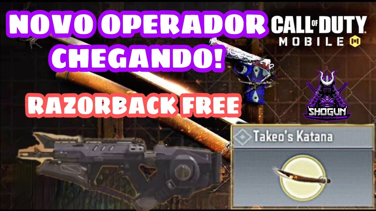 CALL OF DUTY MOBILE - NOVO OPERADOR KATANA CHEGANDO / RAZORBACK FREE FINALMENTE!