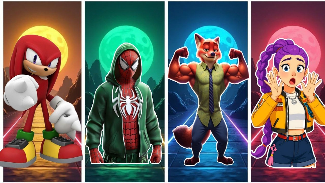 Zootopia 2 🆚 Kpop 🆚 Spidey  🆚 Sonc Coffin Dance Song (Cover) Tiles Hop EDM Rush🎶#68