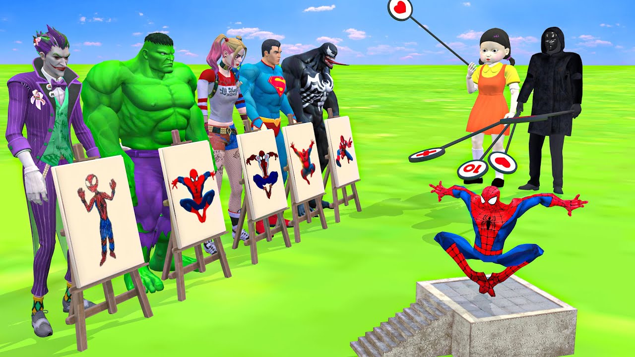 Long Slide Game With Cow Elephant Gorilla Hippopotamus Tiger - 3d Animal Game -  Funny 3d Animals