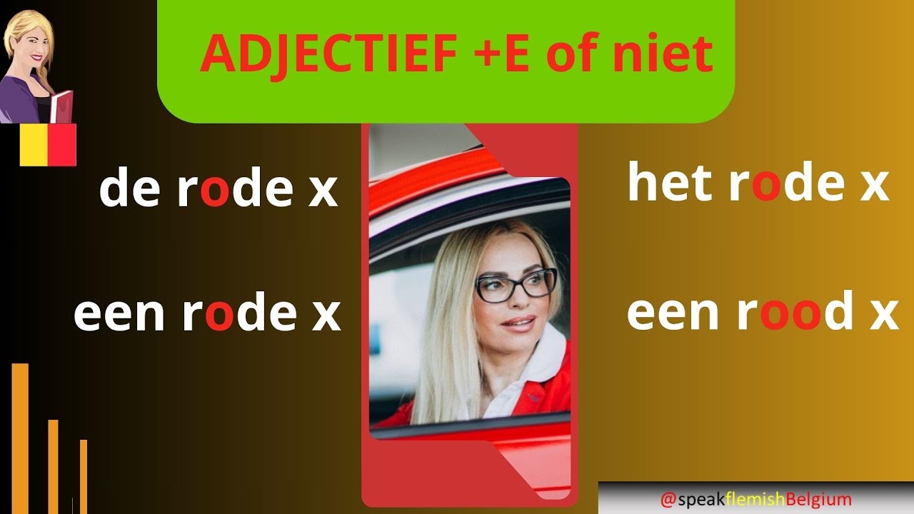 Hoe zeg je dat? - Les 35 : Het adjectief Wanneer schrijf je een -e bij ...