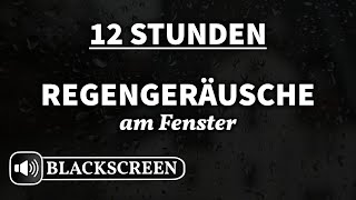 Regen am Fenster (Schwarzes Bild) Regengeräusche am offenen Fenster zum Einschlafen &amp; Entspannen