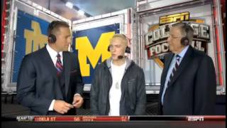 eminems very awkward live tv appearance on espn
