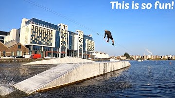Boosting from the FunBox - Wakeboarding