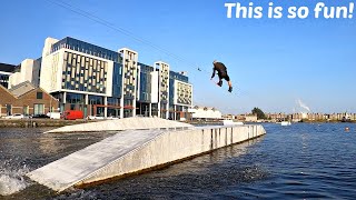 Boosting from the FunBox - Wakeboarding