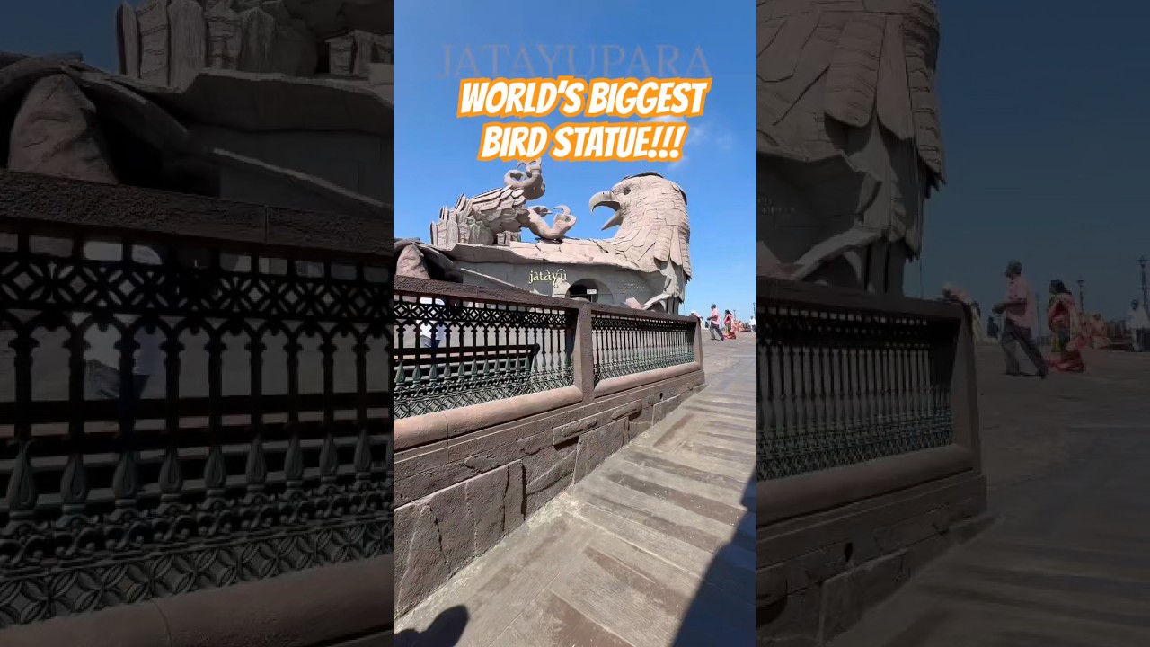 BIGGEST BIRD STATUE EVER😳| Jadayupara | Jatayu Earth Centre 