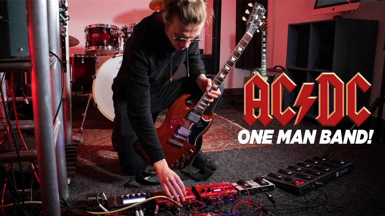 AC/DC vs 10 LOOP PEDALS and 1 Guitarist! AC/DC Riff Medley! YouTube
