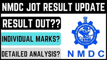 NMDC JOT Exam Result & individual Marks is Released #NMDCJOT_RESULT #NMDC_EXAM_RESULT #NMDCJOT_MARKS