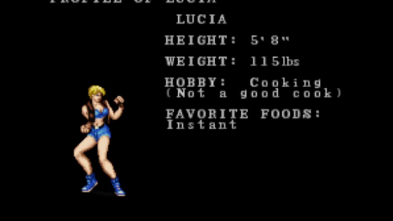 Final Fight 3 - Lucia Profile - YouTube