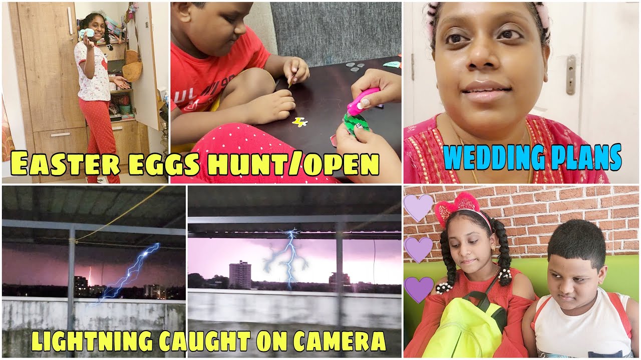 Easter eggs hunting opening lightning strikes caught on camera wedding