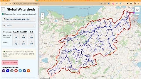 Downloading any watershed and rivers from Global Watersheds