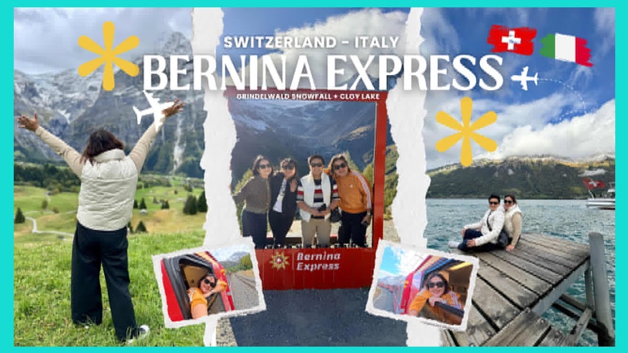 BERNINA EXPRESS 🇨🇭🇮🇹 | Grindelwald Snowfall ❄️, Iseltwald CLOY Lake + Milan Hotel