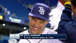 ATL@TB: Sizemore gets doused while discussing win