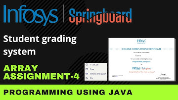 Student grading system | Array Assignment 4 | Programming Using Java | Infosys