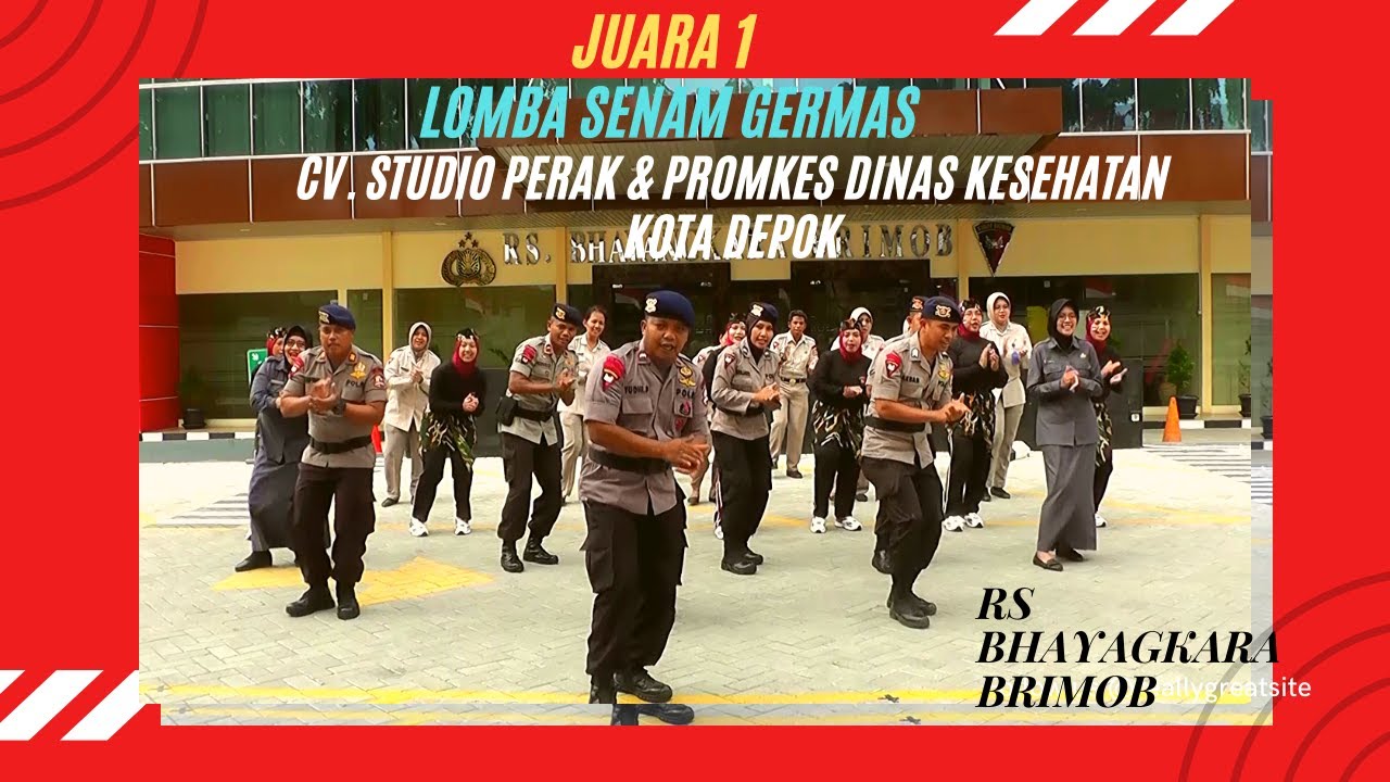 RS Bhayangkara BRIMOB - Juara 1 Lomba Senam GERMAS CV. Studio Perak di Kota Depok