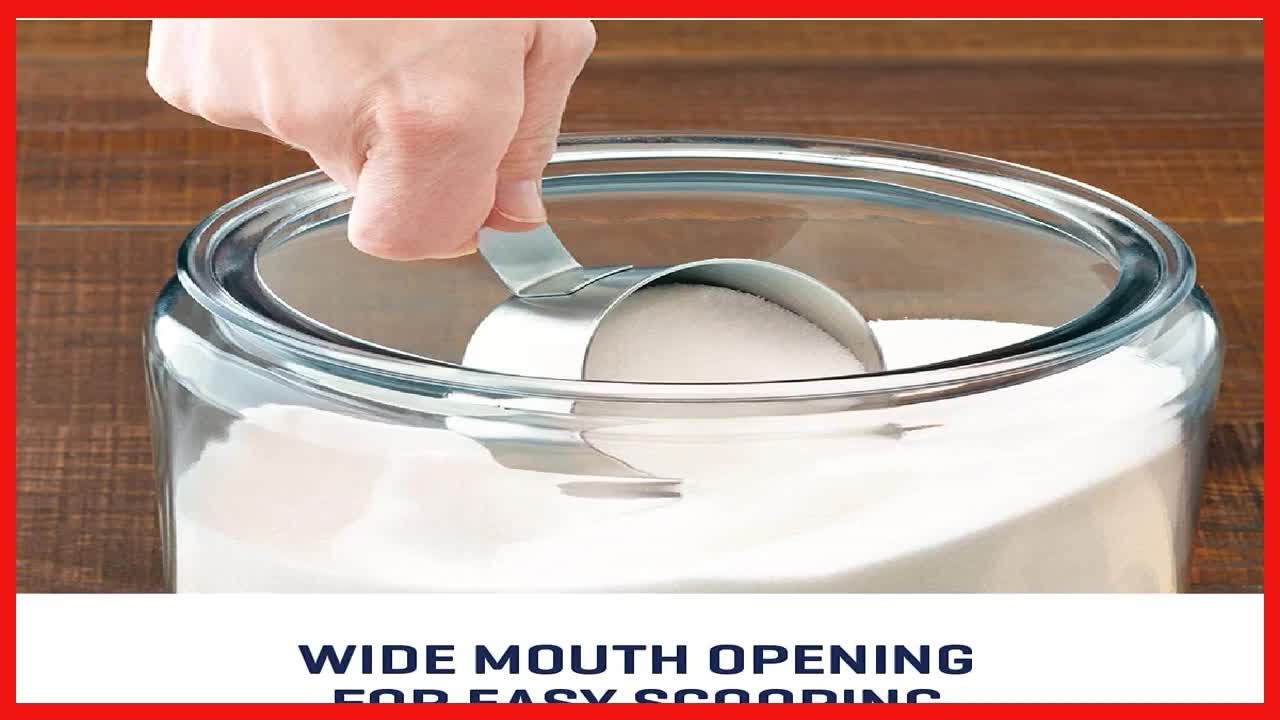 Anchor Hocking 1 Gallon Heritage Hill Glass Jar with Lid (4 piece, all glass, dishwasher safe